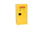 EAGLE - Model 1906 - Flammable Liquid Safety Storage Cabinet, 16 Gal. Yellow, One Door, Manual Close
