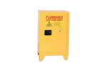 EAGLE - Model 1906LEGS - Tower Safety Cabinet, 16 Gal. Yellow, One Door, Manual Close