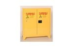 EAGLE - Model 1932LEGS - Tower Safety Cabinet, 30 Gal. Yellow, Two Door, Manual Close