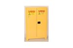 EAGLE - Model 1947LEGS - Tower Safety Cabinet, 45 Gal. Yellow, Two Door, Manual Close