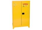 EAGLE - Model 1992LEGS - Tower Safety Cabinet, 90 Gal. Yellow, Two Door, Manual Close