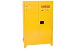 EAGLE - Model 1992LEGS - Tower Safety Cabinet, 90 Gal. Yellow, Two Door, Manual Close