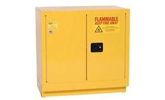 EAGLE - Model 1971 - Flammable Liquid Safety Storage Cabinet, 22 Gal. Yellow, Two Door, Manual Close