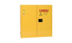 EAGLE - Model 1976 - Flammable Liquid Safety Storage Cabinet, 24 Gal. Yellow, Two Door, Manual Close (Wall Mount)