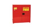 EAGLE - Model 1976-RED - Paint & Ink Safety Cabinet, 24 Gal. Red, Two Door, Manual Close