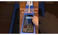 Retroreflectometer for marking line retroreflction test - Video