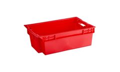 BYPC - Model BYK-002#1 - 600*400*200mm Stackable and Nestable Solid Plastic Crate