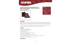 ACUPWR - Model AU-100RF - 100-Watt Step-Up Transformer - Brochure