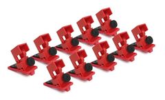 TradeSafe - Clamp-on Circuit Breaker Lockout Device – 120/277 Volt – 10 Pack