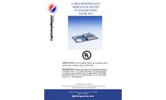 LightningMaster - Model LM-BL-SS-L - UL Listed Universal Bonding Lug - Brochure