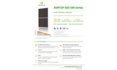 Anhui - Model ASM72P 560-580 Series - N-Type Double Glass Cell Solar Panel - Brochure