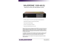 Majorpower - Model MAJORSINE1000-48-2U - Rackmount Inverter with Utility Bypass Function - Brochure