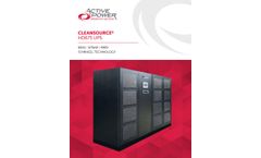 Active Power CLEANSOURCE - Model HD - High Density UPS Systems - Brochure
