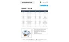 Sycous - Model Zenner C5-IUF - Ultrasonic Heating and Cooling Meter Datasheet