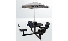Sunbolt - Marquee Carousel Table with Solar Parasol