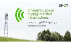 Emergency power supply for critical infrastructure with EFOY Hydrogen fuel cell solutions - Video
