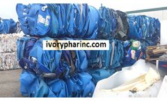 HDPE Scrap For Sale - Model HDPE blue regrind - high-density polyethylene (HDPE) drum scrap