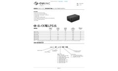 CUI - Model SDI12-UD Series - Two Prong (C8) Ac-Dc Desktop Adapter - Brochure