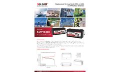 Bslbatt - Model B-LFP12-200 - 12V 200Ah Lithium Iron Phosphate Deep Cycle Battery - Brochure
