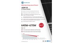 Golden-Solar - Model HJT - JGDN120 - 640W~670W Heterojunction Bifacial Module - Brochure