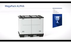 Large load carrier MegaPack ALPHA | Folding and Stacking. - Video