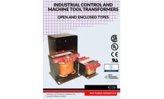 INDUSTRIAL CONTROL AND MACHINE TOOL TRANSFORMERS - Brochure