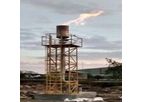 Open Biogas Flare Stack