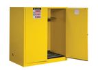 Sure-Grip - Model EX, Yellow - 899160 - 110 Gallon 2 Drum Vertical 1 Shelf 2 Doors Manual Close Flammable Cabinet
