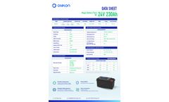 Olelon - Model 24V 230Ah - Magic Battery  - Brochure