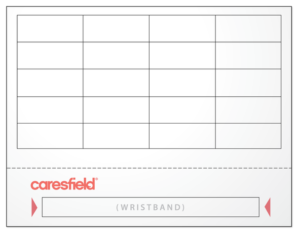 0.75x8.25 Laser Wristband w/20 Labels per 8.5