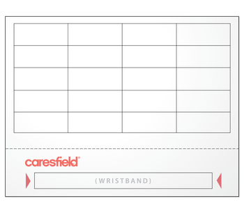 0.75x8.25 Laser Wristband w/20 Labels per 8.5