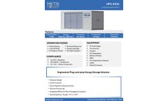 Metis - Model MPS1000 - Battery Energy Storage Systems (BESS) - Brochure