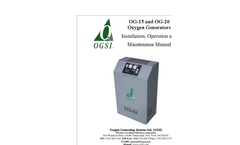 Model OG-15 - Oxygen Generator Manual