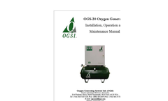 Model OGS-20 - Oxygen Generator - Manual