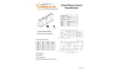 Three-Phase Current Transformers - Data Sheet