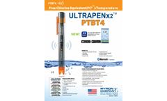 Myron L - Model UltrapenX2 PTBT4 - Free Chlorine Equivalent (FCE) & Temperature Pen - Datasheet