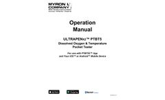 Myron L - Model UltrapenX2 PTBT5 - Dissolved Oxygen & Temperature Pocket Tester - Operation Manual