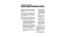 Circuit Board Cleanliness Testing - Application Bulletin