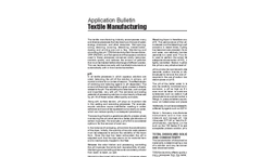 Textile Manufacturing - Application Bulletin
