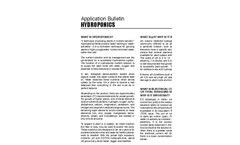Hydroponics - Application Bulletin