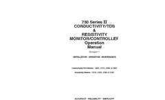 Myron L - 750 Series II - Conductivity/TDS & Resistivity Monitor/Controller - Operation Manual