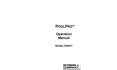 Myron L PoolPro - PS6FCE - Operation Manual