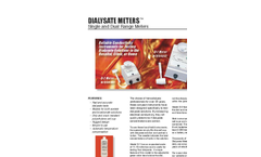 Myron L - Dialysate Meters - Single And Dual Range Meters - Datasheet