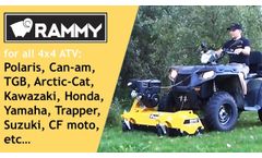 Rammy Flail Mower 120 Atv Presentation, Hammer Blades, Side Shift Kit And Fitting To Atv - Video