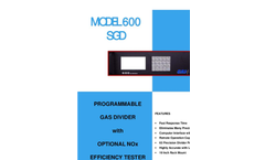 Model 600 SGD - Gas Divider Specification Sheets (PDF 56 KB)