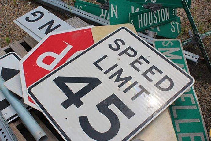 Direct Traffic Control Permanent Highway Safety Signs