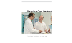 Metrohm Care Contracts Brochure