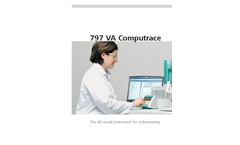Metrohm - Model 797 VA - Computrace Instrument for Voltammetry Stand for Trace Analysis System - Brochure