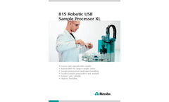 Metrohm - Model 2.815.0030 - 815 Robotic USB Sample Processor XL (1T/0P) - Brochure