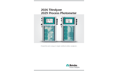 2026 Titrolyzer - 2029 Process Photometer - Brochure